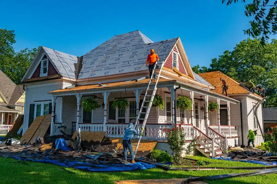 Bayshore metal roof on new construction